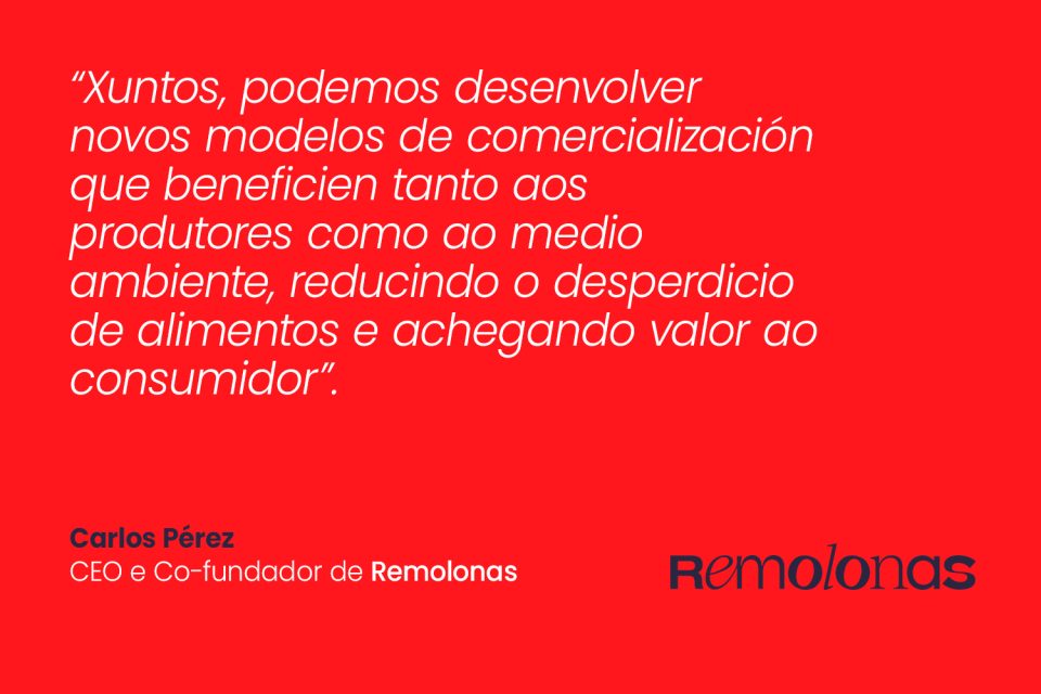 Pantalla con información do programa de innovación de EROSKI e testemuños de empresas colaboradoras.