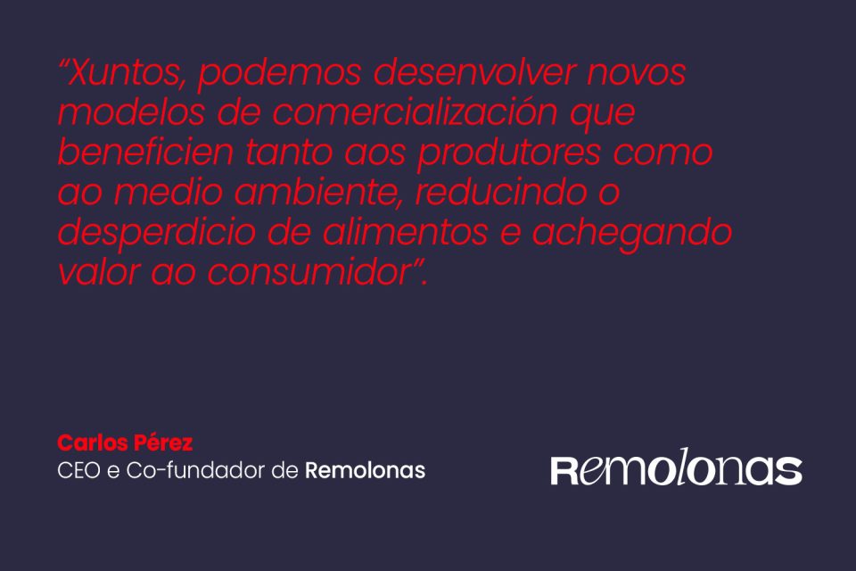 Pantalla con información do programa de innovación de EROSKI e testemuños de empresas colaboradoras.